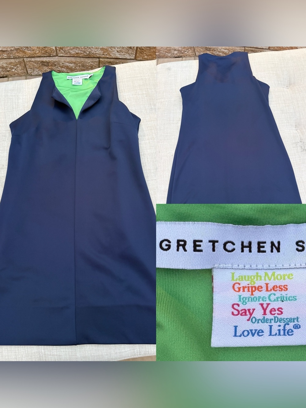 Gretchen Scott Navy Shift Dress
